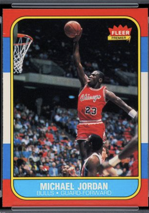 Michael Jordan, 1986 Fleer #57, cropped to the photo