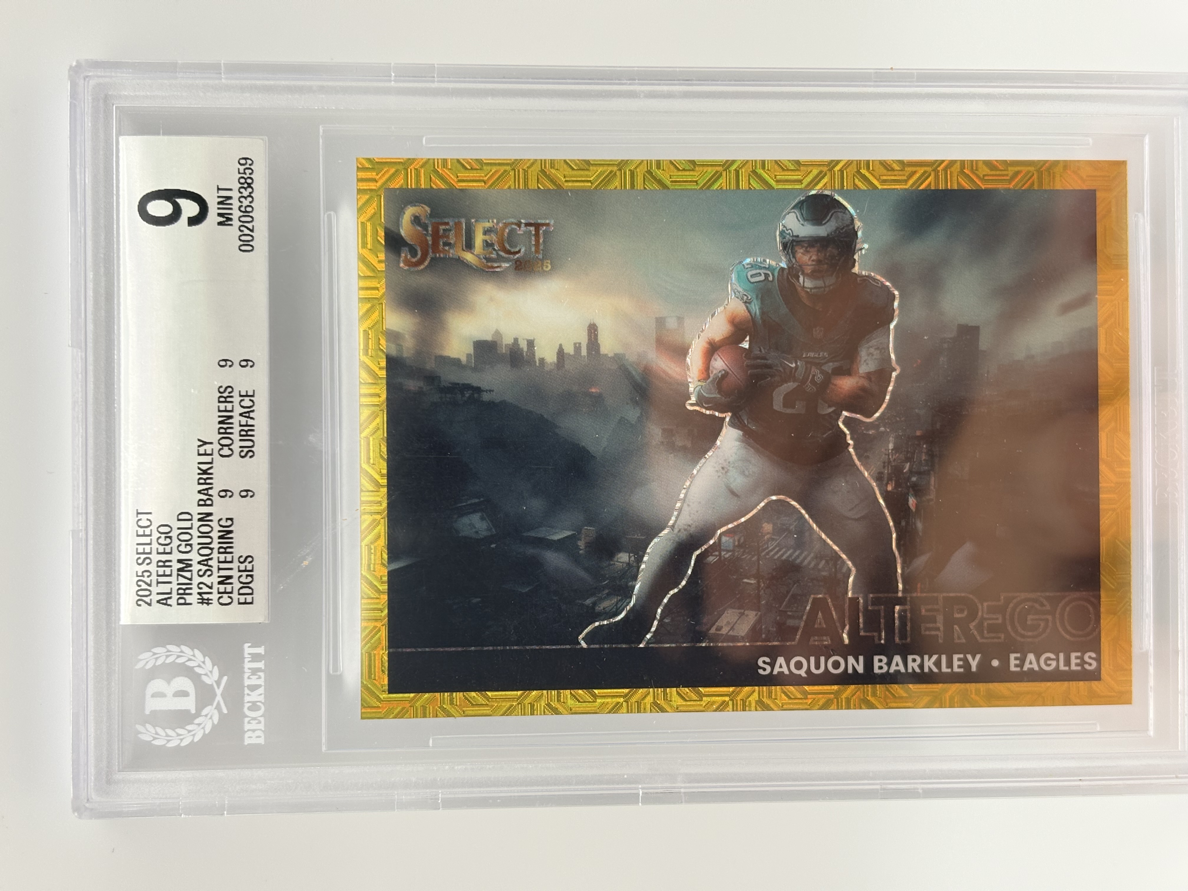 2025 Panini Select Alter Ego Prizm Gold Saquon Barkley